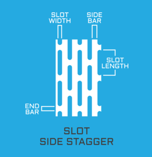 Perforated Metal with Oblong Holes - Side Staggered 27 Diagram