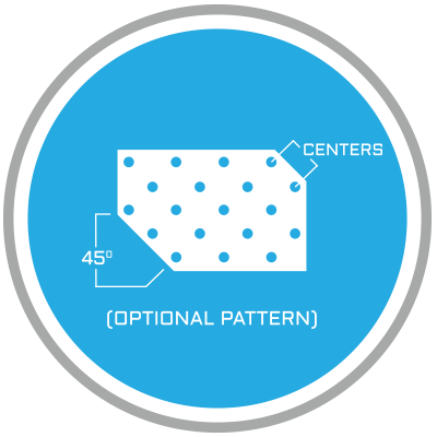 Round Perforations 45 Degree Pattern