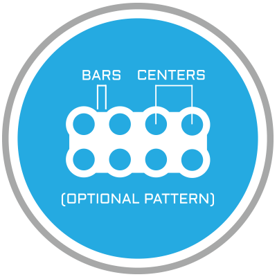 Round Perforations Straight Line Pattern